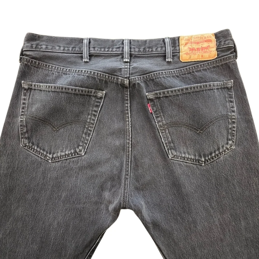 Levi’s 501 Button Fly Black Jeans 38x32 Made in Mexico | Vintage Straight Fit